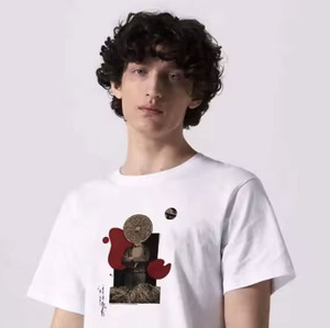T-shirts pour hommes en coton peigné 100% personnalisés avec impression sérigraphique, style streetwear, mode estivale, haute qualité, légers, vente en gros, pas cher - Product Image 2