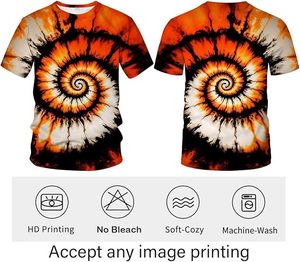 T-shirt à manches courtes pour homme, col rond, 100% coton, orange, noir, blanc, logo sur le devant, coupe classique, style streetwear - Product Image 4