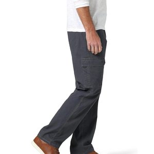 Pantalon cargo décontracté pour homme, coupe droite, 100% coton, léger, avec logo personnalisé, effet délavé, best-seller - Product Image 3