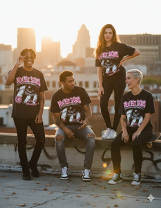 T-shirt surdimensionné noir pour homme, 100% coton, imprimé DTG personnalisé, effet délavé, col rond, manches classiques, style vintage - Product Image 4