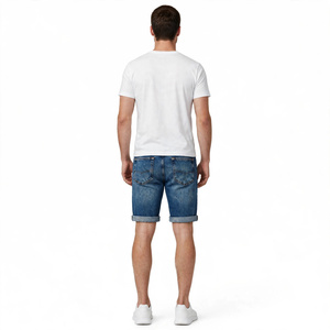 Pantalones Cortos Bermuda de Mezclilla Lavada para Hombre, Cintura Media, Cierre de Cremallera, Bolsillos Casuales, Tejido de Algodón/Spandex, Secado Rápido, Ecológicos - Product Image 6