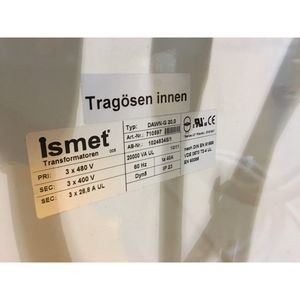 Transformateur de puissance triphasé Ismet DAWN-G, 187339 - Équipements et pièces semi-conductrices de confiance de la marque mondiale Legacy - Product Image 3