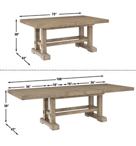 Farmhouse Dining Room <b>Set</b> Rectangular Wood <b>Table</b> with Slat Back Chairs <b>and</b> <b>Bench</b> Modern Home Furniture - Product Image 4