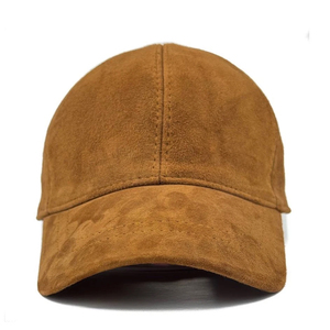 Casquettes en cuir pour hommes et femmes, style streetwear décontracté, couleur camel unie, style vintage, service OEM ODM avec impression de logo personnalisé, dernier style. - Product Image 1
