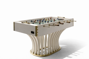 Futbolín Moderno de Lujo Blanco, de Madera, Ecológico, Duradero, para Entretenimiento Familiar - Product Image 2