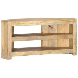 Supporto TV ad angolo Mango in legno massello 35.4 \ "x17.7 \" x17.7 \ "accessorio per mobili durevole ed elegante - Product Image 1