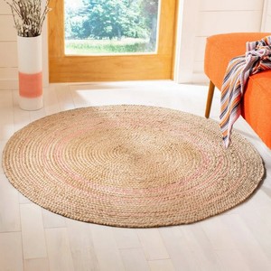 High Quality Eco Friendly Handwoven Rectangle Natural Jute <b>Round</b> Floor Mat Area Rug <b>Carpet</b> for Living Room Bedroom - Product Image 2