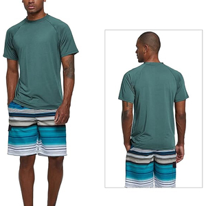 <b>Men</b> Rash Guard <b>Compression</b> T <b>Shirt</b> Short Sleeve Swim <b>Shirt</b> UV Protection Quick Dry OEM Manufacturer - Product Image 2