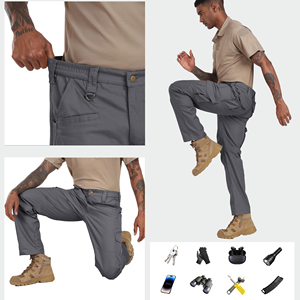 Pantalon de travail robuste, tissu personnalisé, construction robuste avec poches sécurisées pour le stockage, pour le travail professionnel et industriel. - Product Image 2