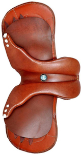 SPLEND ENTERPRISES Silla de Montar Inglesa de Cuero Marrón con Costuras Rosas, Transpirable, Ecológica, de Secado Rápido, Estilo Casual - Product Image 3