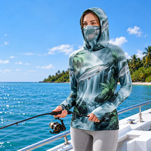Hauts de pêche en gros pour femmes avec empiècements extensibles légers pour les distributeurs de vêtements de pêche en plein air - Product Image 1