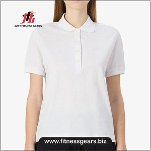 เสื้อโปโลแขนสั้นสีทึบสำหรับผู้หญิงจาก Just Fitness Gears สไตล์ลำลอง ความยาวปกติ มีหลายสีให้เลือก - Product Image 1