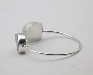 Druzy <b>Cuff</b> Bangles with German <b>Silver</b>, Adjustable Druzy Stone Open <b>Cuff</b> <b>Bracelet</b>, Fashion Gemstone Bangle Jewelry for Women - Product Image 4