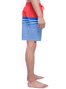 Men's Sublimated Swim Trunks Quick Dry Summer Fashion Sublimated Swim Beach Shorts with Mesh Lining - Product Image 4
