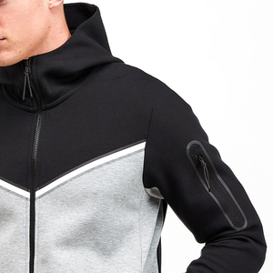 Ensemble de survêtement sportif pour homme de qualité supérieure, à capuche, avec cordon de serrage, respirant, séchage rapide, léger, 100% coton, design 2-en-1 - Product Image 4