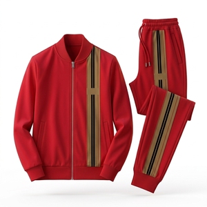 Ensemble de survêtement léger pour homme à prix raisonnable, haute qualité, manches longues, séchage rapide, 2 pièces, avec logo et couleur personnalisés - Product Image 4