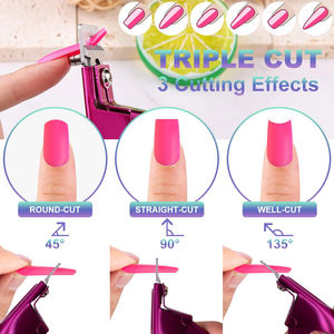 Coupe-ongles professionnels en acier inoxydable pour faux ongles en acrylique, soins personnels, coupe-ongles durable pour manucure/pédicure, mâchoire large - Product Image 3