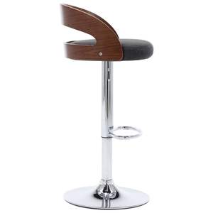 Ensemble de 2 tabourets de bar gris foncé et marron foncé, confortables et élégants pour votre bar à domicile - Product Image 5