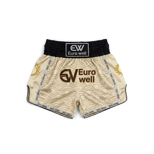 <b>High</b> Quality Muay Thai Shorts Personalized Printing Canvas Silk Screen Printing Cargo Solid Knitted Breathable Shorts - Product Image 1