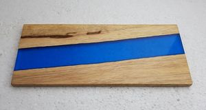 Antique Style Wood Cheese Board Durable Acacia Wood joined Resin Chopping Block Kitchen Custom <b>Strip</b> Round <b>Wooden</b> Cutting Blocks - Product Image 6