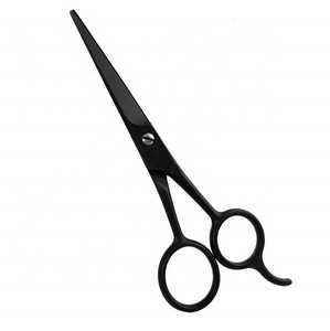 Ciseaux de coiffure professionnels en gros pour barbiers, ciseaux japonais noirs pour la coupe de cheveux - Product Image 1
