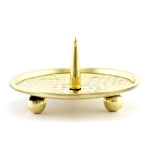 Metal & Wood Antique Brass <b>Taper</b> <b>Candle</b> Holders - Product Image 4