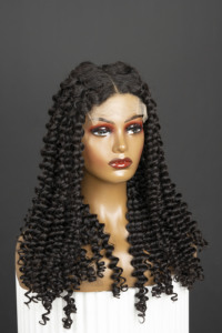 มัดผมมนุษย์หยักศกแบบลอนลึกพร้อมแผ่นปิดด้านหน้าขนาด13*4 - Product Image 3