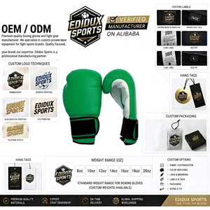 Guantes de Boxeo Personalizados de Cuero Sintético PU al por Mayor, Hechos en Fábrica, Transpirables - Product Image 6