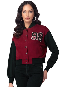 Chaqueta Varsity de Béisbol Formal para Hombre, Personalizada, de Alta Calidad, para Otoño, con Cuello Alto, Capucha, Corte Ajustado, Transpirable y Ecológica, de Forro Polar - Product Image 2