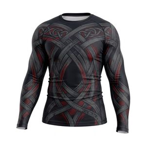T-shirt de compression en nylon et élasthanne à marque privée pour les marques de MMA et les académies d'arts martiaux aux États-Unis, faible MOQ - Product Image 3