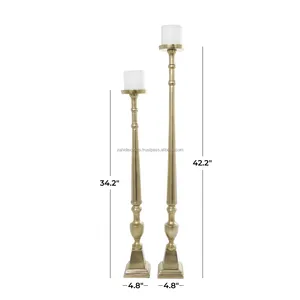 Vente en gros de porte-bougie rustique en métal et bois naturel fait main, décoration de la maison, décoration de Noël, décoration de mariage, Zahid Exports - Product Image 2