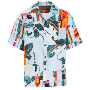 Relaxed Holiday Wear <b>Men's</b> Hawaiian <b>Shirt</b> <b>Bright</b> Floral Design <b>Men's</b> 100% Polyester Hawaiian <b>Shirt</b> Cheap Price Wholesale Rate - Product Image 4