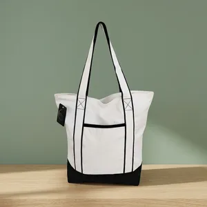 Sac fourre-tout en toile premium 40x60cm, durable et réutilisable, avec poignées robustes pour les magasins de détail et les marchés - Product Image 4