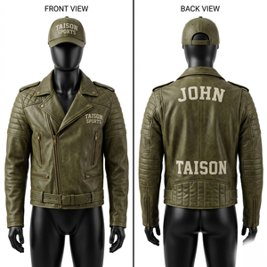 <b>Mens</b> 420 GSM Premium Cowhide <b>Leather</b> <b>Jacket</b> Neon Green Black Contrast Panels Custom Embroidery <b>men's</b> <b>Leather</b> <b>Jacket</b> - Product Image 5