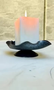 Porte-bougie design très vendu, support à bougie en métal de haute qualité, fait main, écologique, noir, décoration pour la maison, l'hôtel et les fêtes - Product Image 4