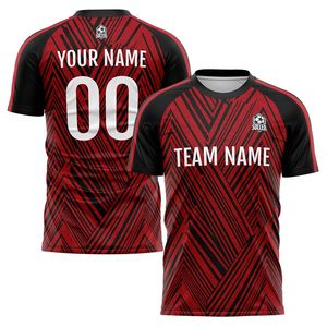 Camiseta de Fútbol Personalizada con Cuello en V, Manga Corta, Estampado Sublimado, Nombre del Equipo, Número, Unisex para Adultos, Secado Rápido, 100% Poliéster - Product Image 6