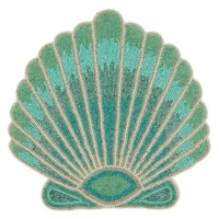 Napperon rond festif artisanal perlé pour Noël, tapis de table de luxe pour la décoration des repas de fêtes