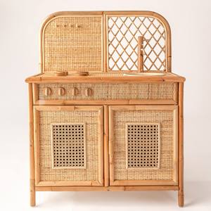 Juguetes educativos para niños pequeños, cocina de juguete de ratán hecha a mano, mini estufa de juguete para niños en oferta. - Product Image 3