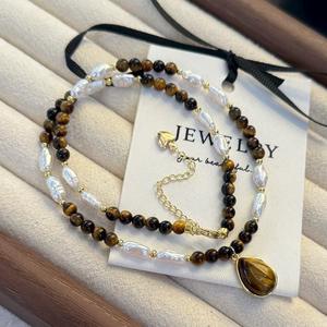 Collar de Perlas de Agua Dulce de Verano con Flor de Concha, Cadena de Clavícula con Cuentas Versátil y Moderna, Accesorios de Moda - Product Image 5