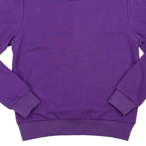 Sudadera de Cuello Redondo Morada para Hombre, Corte Regular, Color Sólido, Tejida, Unisex, Ropa Casual, Venta al Por Mayor - Product Image 3