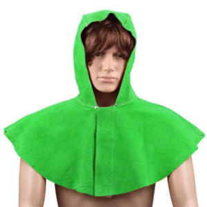 Capucha de Soldadura de Cuero Vacuno de Primera Calidad, Resistente, Ignífuga, Ropa de Seguridad Protectora para Uso Industrial - Product Image 3