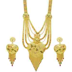 Collares de Moda al por Mayor en Oro Micronizado de 14K, 18K y 24K, Diseño Turco Tradicional, Joyería Larga Estilo Dubái, Oro Joyería - Product Image 1
