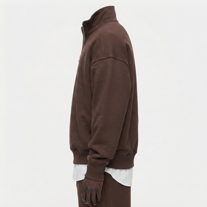 Sudadera Premium Oversize con Media Cremallera y Bordado para Otoño, para Hombre y Mujer, de Felpa Pesada 100% Algodón - Product Image 2