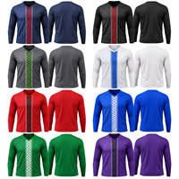 Maillot d'entraînement de football personnalisé à manches longues, sublimé, léger et respirant, pour équipe, OEM, marque privée, vêtements de sport