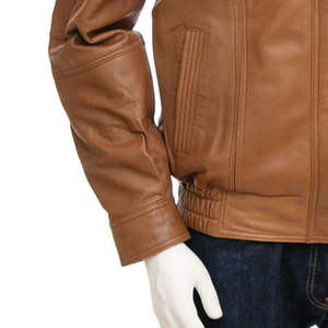 เสื้อแจ็คเก็ตหนังแฟชั่นลำลองสำหรับผู้ชาย - กันน้ำและเป็นมิตรกับสิ่งแวดล้อม พร้อมตัวเลือกโลโก้ด้านหน้า เสื้อคลุมฤดูหนาวสำหรับใส่ในชีวิตประจำวันและสตรีทแวร์ - Product Image 6