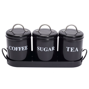 Wholesale Decorative Metal <b>Tea</b> <b>Coffee</b> <b>Sugar</b> Storage Jars Custom Logo Metal Canister - Product Image 5