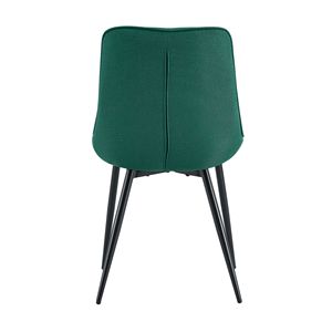Sedia da Pranzo Moderna in Tessuto Verde con Elegante Motivo a Griglia - Product Image 4