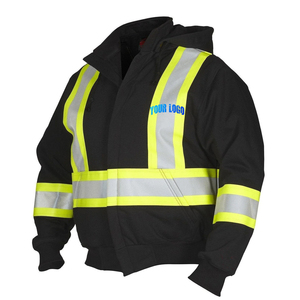 Custom Reflective Safety <b>Jacket</b> High Visibility Waterproof Workwear Coat with Reflective Tape for Construction <b>Workers</b> - Product Image 3