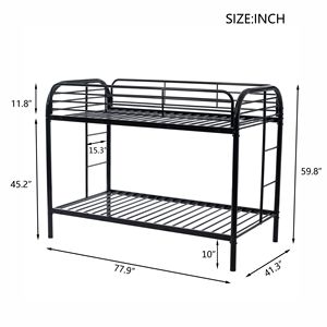 Letto a castello moderno in stile francese con contenitore per bambini - Product Image 4