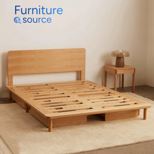 เตียงไม้โอ๊คเนื้อแข็งแบบดั้งเดิมผลิตจากเวียดนามเฟอร์นิเจอร์ห้องนอนเกรดดีที่สุดทนทานเป็นมิตรกับสิ่งแวดล้อม - Product Image 3